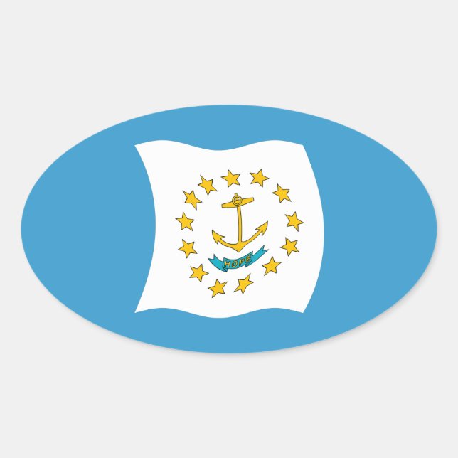 Rhode Island Flag Sticker (Front)