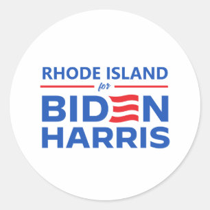 Rhode Island for Biden Harris Classic Round Sticker