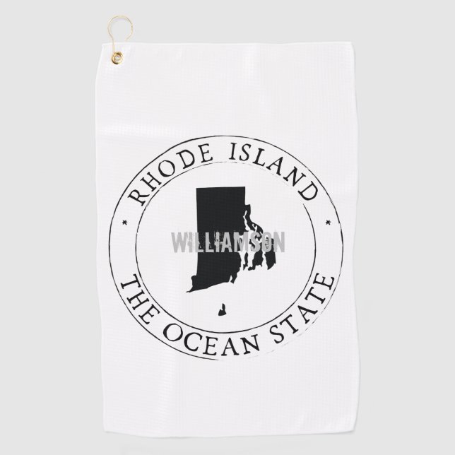 Rhode Island Golf Towel State Personalised (Front)