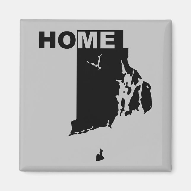 Rhode Island Home Away From State Fridge Magnet (Front)