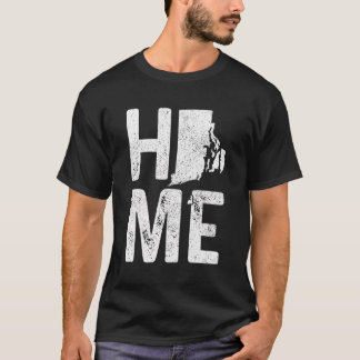 Rhode Island Home Vintage State Map Pride Gift T-Shirt