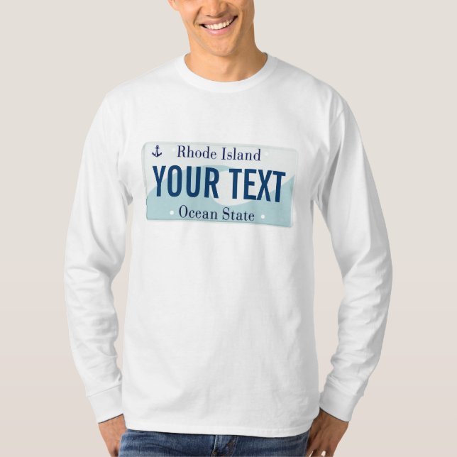 Rhode Island license plate T-Shirt (Front)