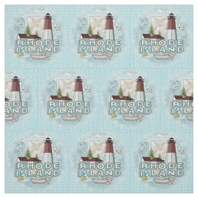 Rhode Island Lighthouse Fabric (Swatch)