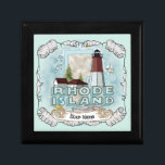 Rhode Island  Lighthouse Gift Box<br><div class="desc">Rhode Island Lighthouse gift box by ArtMuvz Illustration. Matching Lighthouse apparel, Lighthouse t-shirts, Lighthouse gifts. Lighthouse t-shirt, lighthouse collector apparel.Lighthouse gifts are a great way to show someone you care, especially if they love the ocean, the coast, or lighthouses themselves. Lighthouses are iconic symbols of hope, guidance, and safety, and...</div>