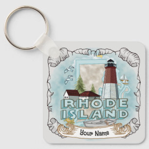 Rhode Island Lighthouse Key Ring