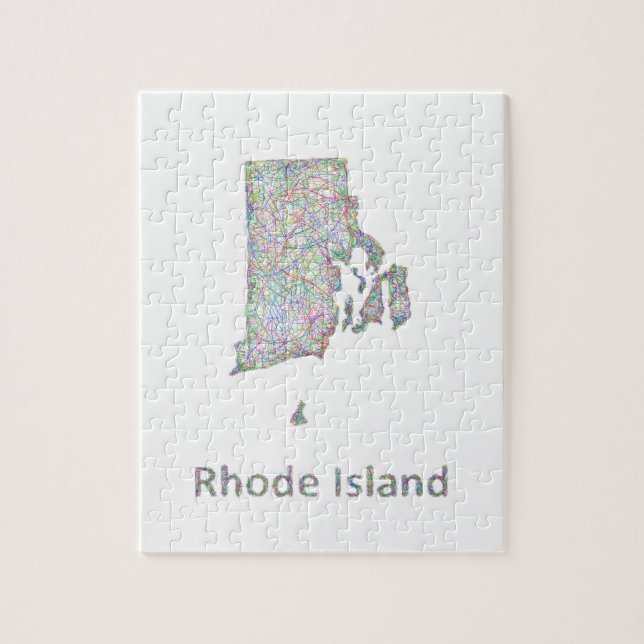 Rhode Island map Jigsaw Puzzle (Vertical)