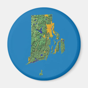 Rhode Island Map Magnet