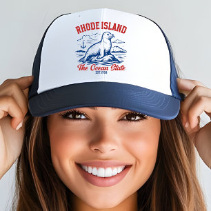 Rhode Island Marine Life Art for Nature Lovers Trucker Hat