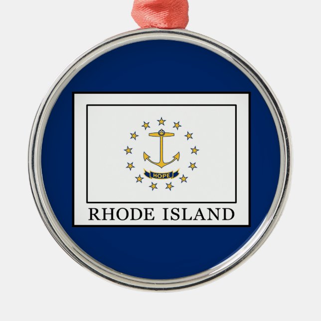 Rhode Island Metal Tree Decoration (Front)