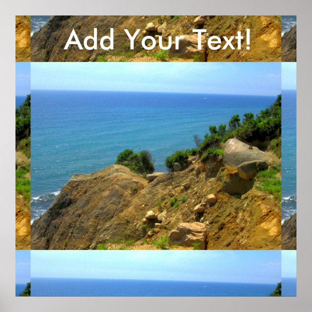 Rhode Island Mohegan Bluffs Poster (Front)