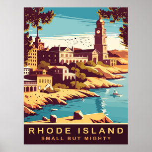 Rhode Island, New England, City by the Coast,  Poster