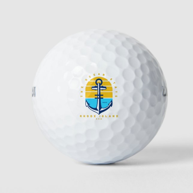 Rhode Island Ocean State Golf Balls (Front)