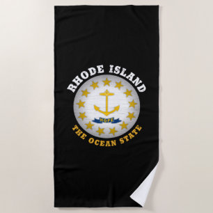 RHODE ISLAND OCEAN STATE STATE FLAG BEACH TOWEL
