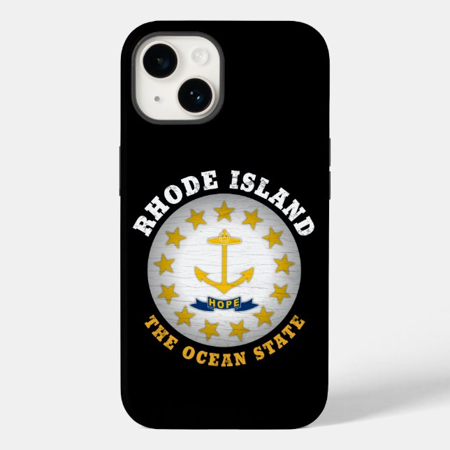 RHODE ISLAND OCEAN STATE STATE FLAG Case-Mate iPhone CASE (Back)