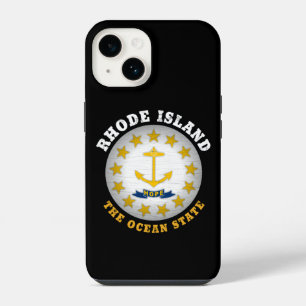 RHODE ISLAND OCEAN STATE STATE FLAG iPhone 14 CASE