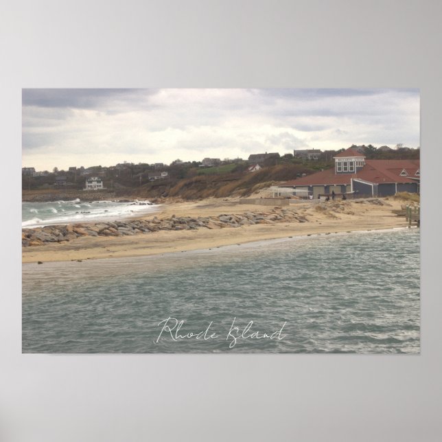 Rhode Island Ocean Waterscape Poster (Front)
