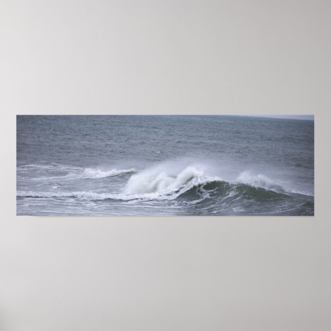 Rhode Island Ocean Waves Poster (Front)