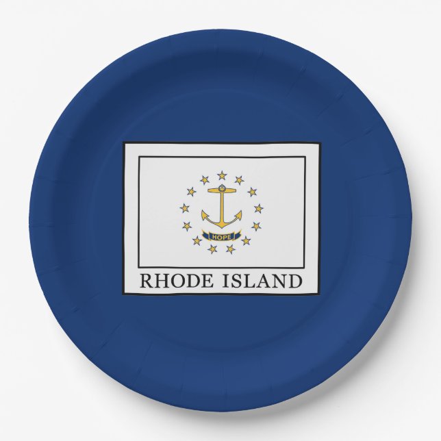 Rhode Island Paper Plate (Front)