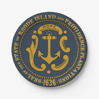 Rhode Island Paper Plate