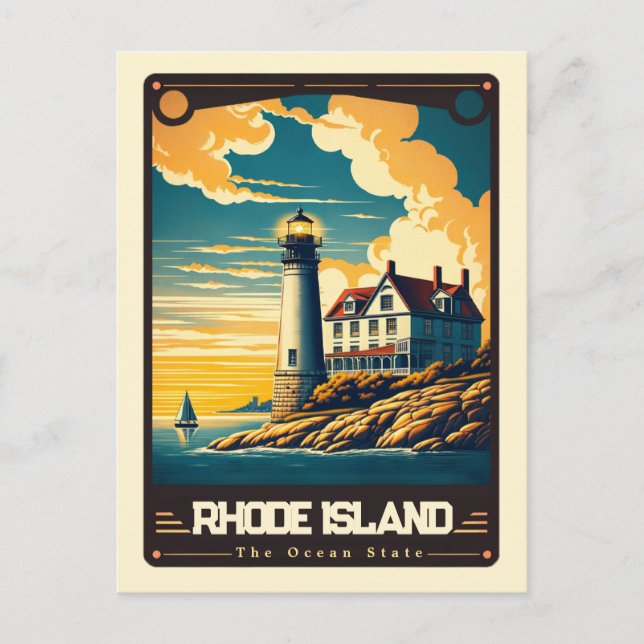Rhode Island | Patriotic Spirit Vintage Postcard (Front)