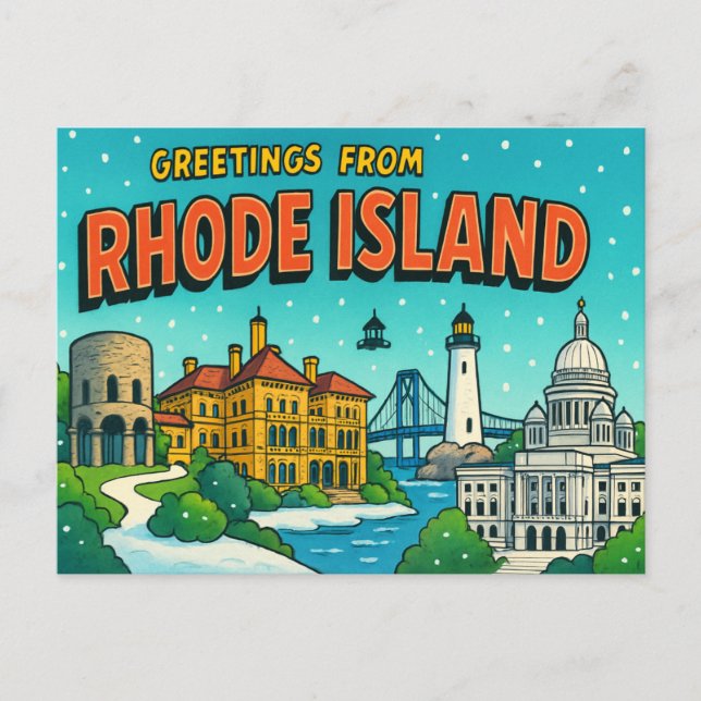 RHODE ISLAND Postcard (Front)