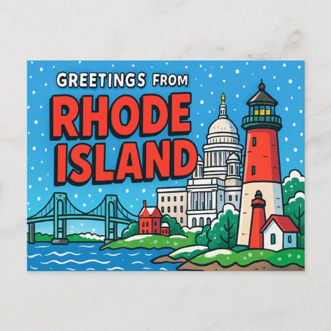 RHODE ISLAND Postcard (Front)