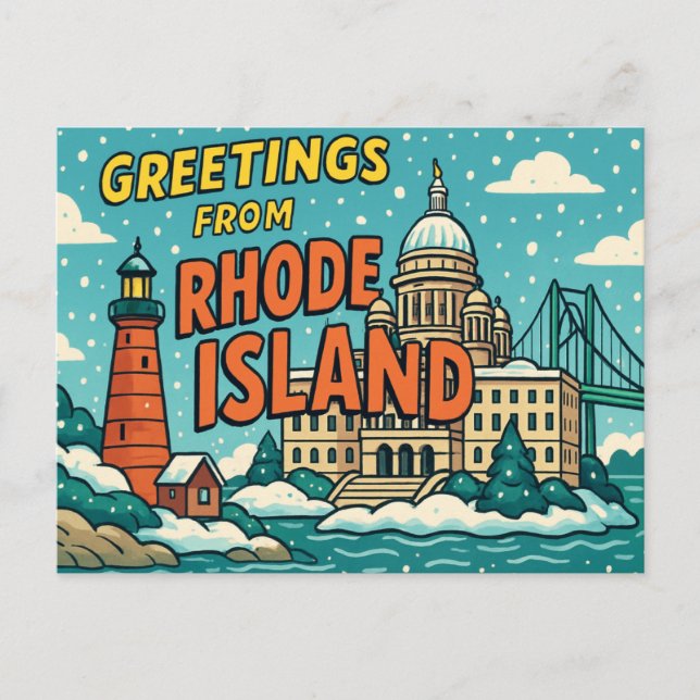 RHODE ISLAND Postcard (Front)