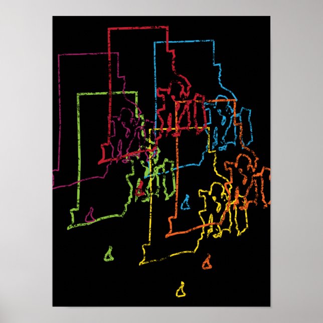 rhode island pride blur poster (Front)