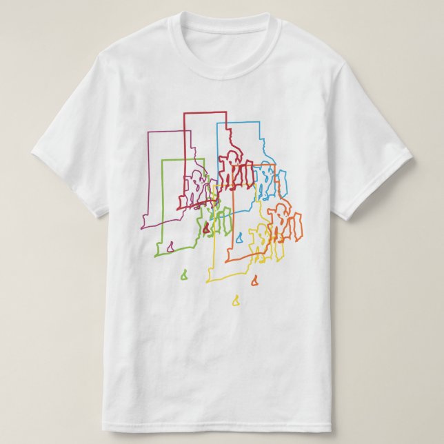 rhode island pride blur T-Shirt (Design Front)