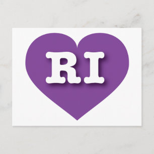 Rhode Island Purple Heart - I love RI Postcard