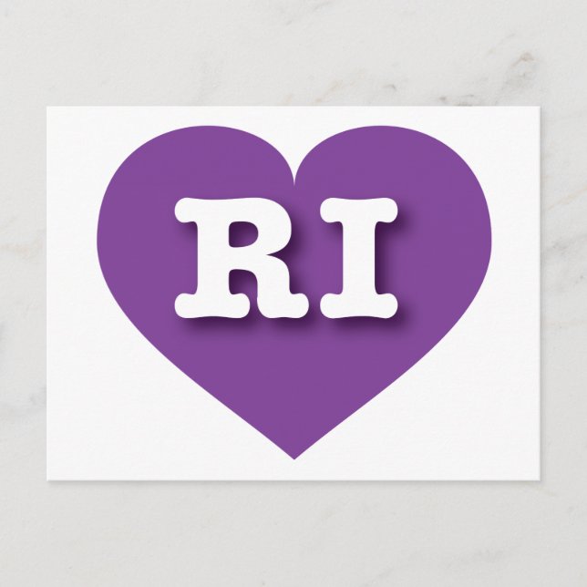 Rhode Island Purple Heart - I love RI Postcard (Front)