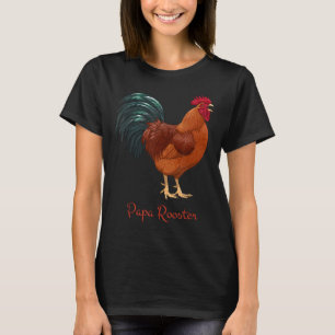Rhode Island Red Chicken Papa Rooster Bird T-Shirt