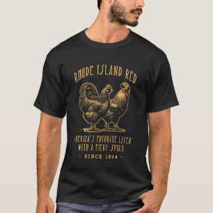 Rhode Island RED Chicken Vintage Farm Design T-Shirt