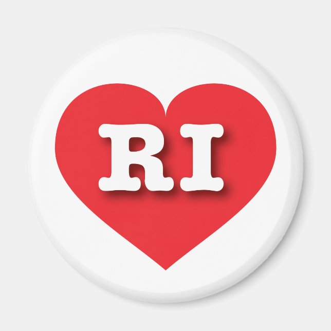 Rhode Island Red Heart - I love RI Magnet (Front)