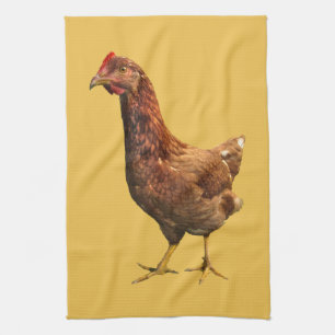 Rhode Island Red Hen Chicken Kitchen Towel