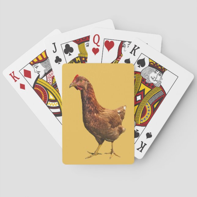 Rhode Island Red Hen Playing Cards (Back)