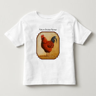 Rhode Island Red Rooster Chicken Toddler T-Shirt