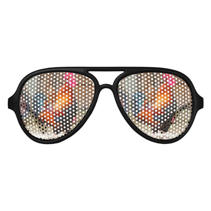 Rhode Island Red Rooster Crowing in Barnyard Aviator Sunglasses Zazzle.co.uk