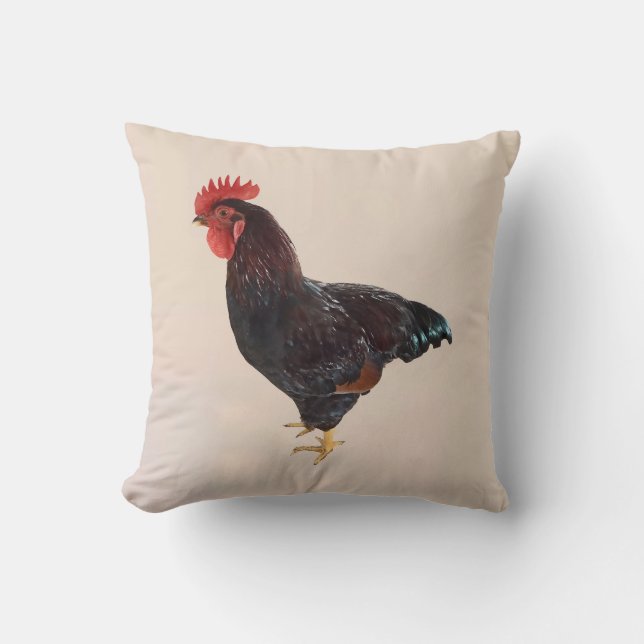 Rhode Island Red Rooster Cushion (Front)