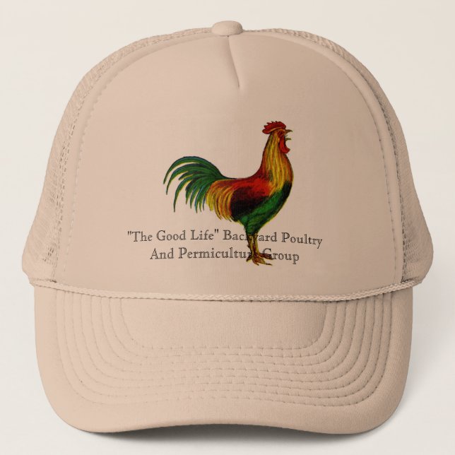 Rhode Island Red Rooster Trucker Hat (Front)