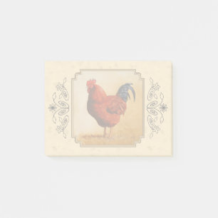 Rhode Island Red Rooster Yellow Background Post-it Notes