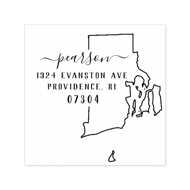 Rhode Island Return Address Stamp Self-Inking (Design)