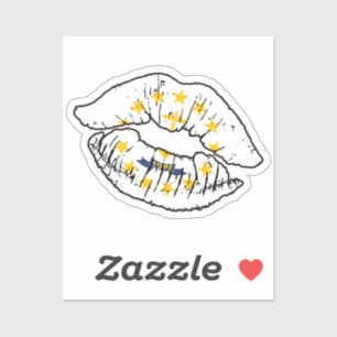 Rhode Island Rhode Islander Lipstick Love Flag