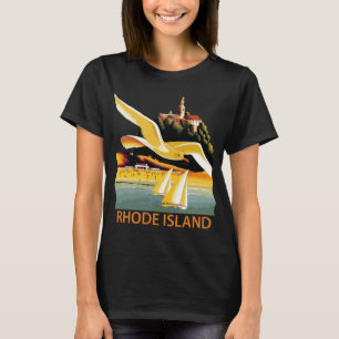 Rhode Island Sailboat Yellow Travel T-Shirt