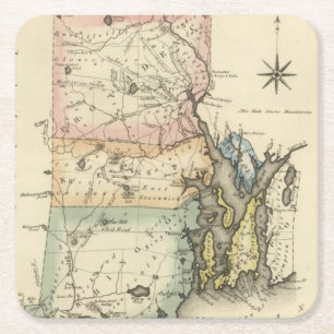 Rhode Island Square Paper Coaster