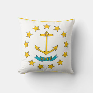 Rhode Island State Flag American MoJo Pillow
