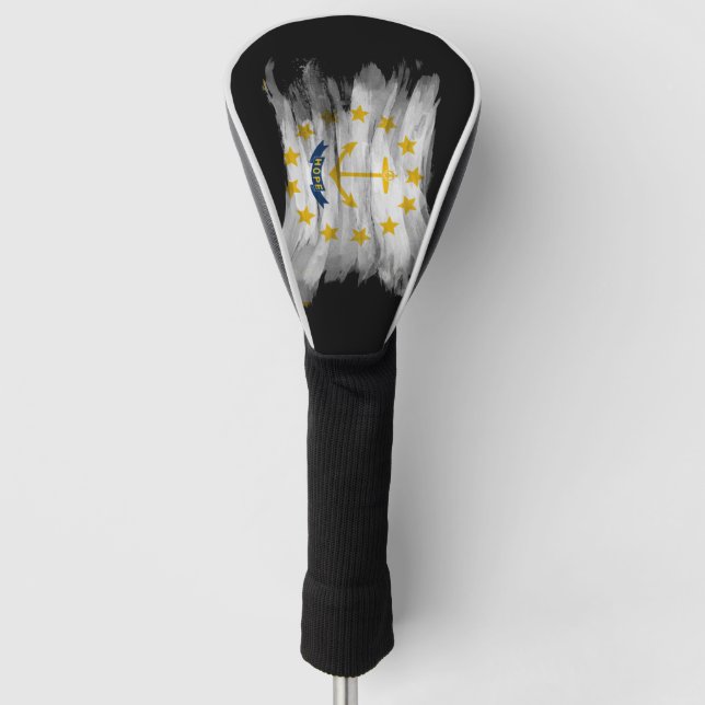 Rhode Island state flag brush stroke, Rhode Island Golf Head Cover (Front)
