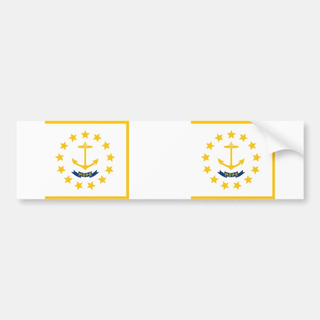 Rhode Island state flag Bumper Sticker (Front)