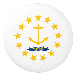 Rhode Island State Flag Ceramic Knob