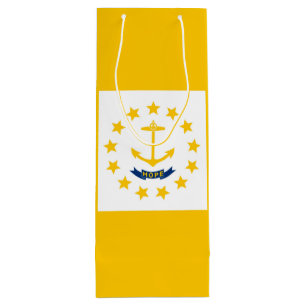 Rhode Island State Flag Design Wine Gift Bag